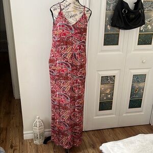 🌸Paisley Print Maxi Dress - Red